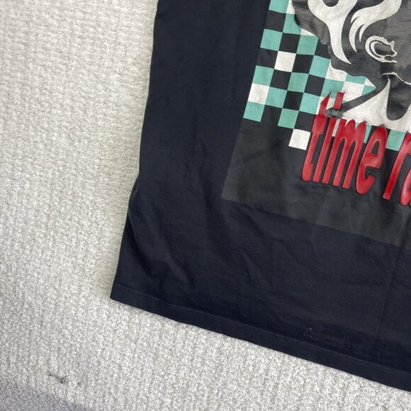 Roberto Cavalli Black ''Time Ravers'' Y2K Goth Graphic XL T-Shirt Italy Made - Picture 6 of 16